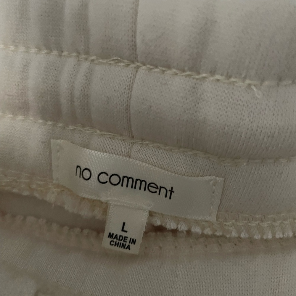No Comment Size Large Cream Sweaterpants - Picture 2 of 6